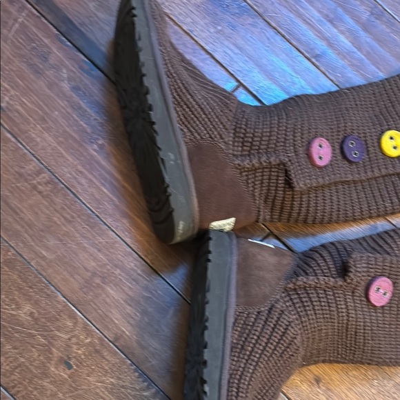 UGG Australia 1967 Candy ll Knit Sweater Knit Boots Chocolate Brown Size 5 - Picture 9 of 12